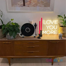 Load image into Gallery viewer, Love You More Neon Sign