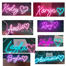 Load image into Gallery viewer, Custom Neon Sign for Wall Decor Personalized Name for Kids 2025 2026 Christmas Gifts