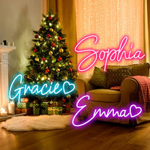 Load image into Gallery viewer, Custom Neon Sign for Wall Decor Personalized Name for Kids 2025 2026 Christmas Gifts