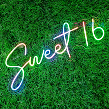 Load image into Gallery viewer, Sweet 16 Birthday RGB Neon sign