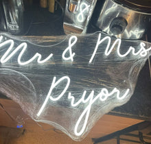 Load image into Gallery viewer, Custom Wedding Name Neon Sign