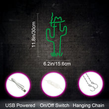 Load image into Gallery viewer, Cowboy Cactus Neon Sign