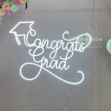 Load image into Gallery viewer, Graduation Decorations 2025 Congrats Grad Neon Sign