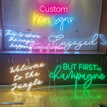 Load image into Gallery viewer, Custom Wedding Neon Sign Led Light, Home Decorations, Personalized Gifts, Best Wedding Gift, Wedding Birthday Party Decor, Home Wall Decor