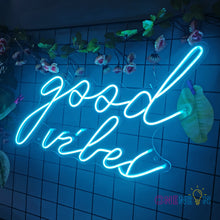 Load image into Gallery viewer, Good Vibes Neon Sign