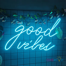 Load image into Gallery viewer, Good Vibes Neon Sign