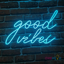 Load image into Gallery viewer, Good Vibes Neon Sign