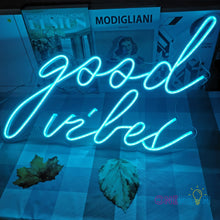 Load image into Gallery viewer, Good Vibes Neon Sign