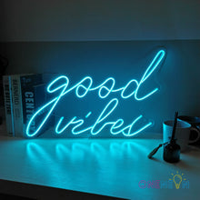 Load image into Gallery viewer, Good Vibes Neon Sign