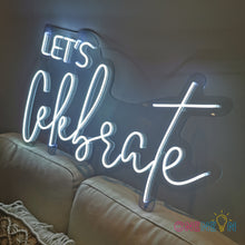 Load image into Gallery viewer, Let's Celebrate Neon Sign