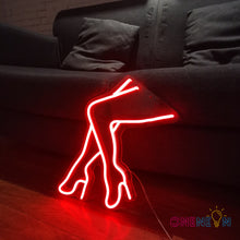 Load image into Gallery viewer, Woman Legs WIth High Heel Neon Sign
