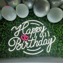 Load image into Gallery viewer, Happy Birthday Neon Sign