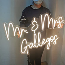 Load image into Gallery viewer, Custom Wedding Name Neon Sign
