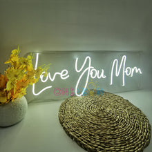 Load image into Gallery viewer, Love You Mom Neon Sign