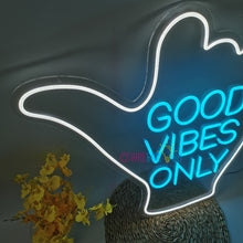 Load image into Gallery viewer, Good Vibes Only Neon Sign