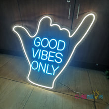 Load image into Gallery viewer, Good Vibes Only Neon Sign
