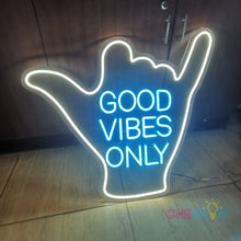 Load image into Gallery viewer, Good Vibes Only Neon Sign