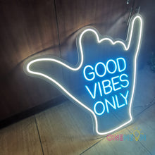 Load image into Gallery viewer, Good Vibes Only Neon Sign