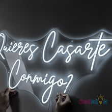 Load image into Gallery viewer, Quieres Casarte Conmigo Neon Sign