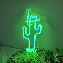 Load image into Gallery viewer, Cowboy Cactus Neon Sign