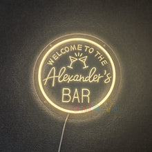 Load image into Gallery viewer, Custom Bar Neon Sign, Engraved Home Bar LED Neon Light Wall Decor Cocktail Beer Man Cave Sign,Personalized Father's Day Gifts For Him