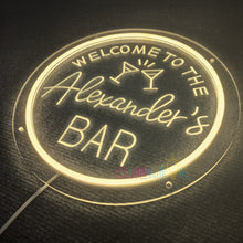 Load image into Gallery viewer, Custom Bar Neon Sign, Engraved Home Bar LED Neon Light Wall Decor Cocktail Beer Man Cave Sign,Personalized Father's Day Gifts For Him