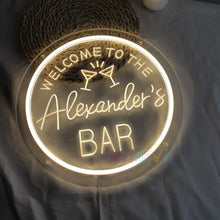Load image into Gallery viewer, Custom Bar Neon Sign, Engraved Home Bar LED Neon Light Wall Decor Cocktail Beer Man Cave Sign,Personalized Father's Day Gifts For Him