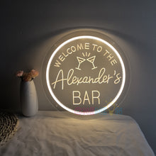 Load image into Gallery viewer, Custom Bar Neon Sign, Engraved Home Bar LED Neon Light Wall Decor Cocktail Beer Man Cave Sign,Personalized Father's Day Gifts For Him