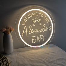 Load image into Gallery viewer, Custom Bar Neon Sign, Engraved Home Bar LED Neon Light Wall Decor Cocktail Beer Man Cave Sign,Personalized Father's Day Gifts For Him