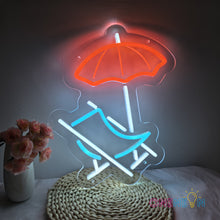 Load image into Gallery viewer, Tropical Beach Vacation Neon Sign