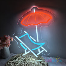 Load image into Gallery viewer, Tropical Beach Vacation Neon Sign
