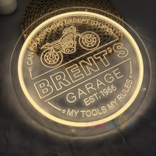 Load image into Gallery viewer, Custom Garage Sign,Garage Neon Sign, Personalized Workshop Sign, Gift for Dad, Garage Wall Decor, Garage Decor,Father Day Gift