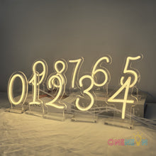 Load image into Gallery viewer, Free Standing Table Numbers Neon Sign