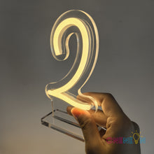 Load image into Gallery viewer, Free Standing Table Numbers Neon Sign
