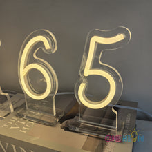 Load image into Gallery viewer, Free Standing Table Numbers Neon Sign