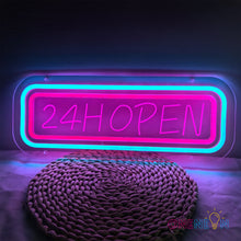 Load image into Gallery viewer, 24H Open Neon Sign