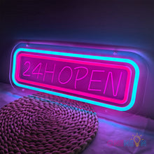 Load image into Gallery viewer, 24H Open Neon Sign