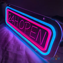 Load image into Gallery viewer, 24H Open Neon Sign