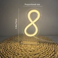 Load image into Gallery viewer, Free Standing Table Numbers Neon Sign