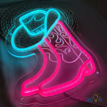 Load image into Gallery viewer, Cowboy Boots Neon Sign