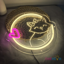 Load image into Gallery viewer, Cute Cat Neon Sign