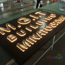 Load image into Gallery viewer, Custom Backlit Letter Signage with Background Board