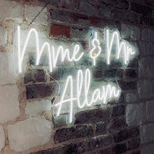 Load image into Gallery viewer, Custom Wedding Name Neon Sign