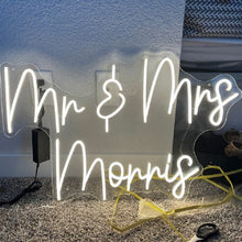 Load image into Gallery viewer, Custom Wedding Name Neon Sign