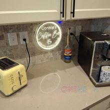 Load image into Gallery viewer, Custom Coffee Bar Sign for Kitchen | Custom Coffee Decor |Carved Neon Sign| Coffee Lover Gift | Cafe Shop Sign | Cafe Bar Sign