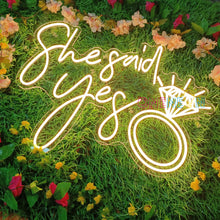 Load image into Gallery viewer, She Said Yes Neon Sign