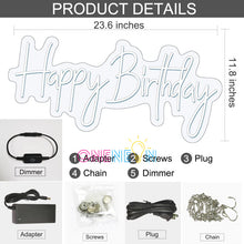 Load image into Gallery viewer, Happy Birthday Neon Sign( 3 designs)