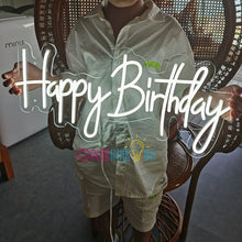 Load image into Gallery viewer, Happy Birthday Neon Sign( 3 designs)