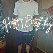Load image into Gallery viewer, Happy Birthday Neon Sign( 3 designs)