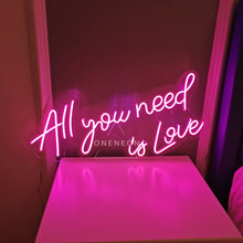 Load image into Gallery viewer, All You Need is Love Neon Sign